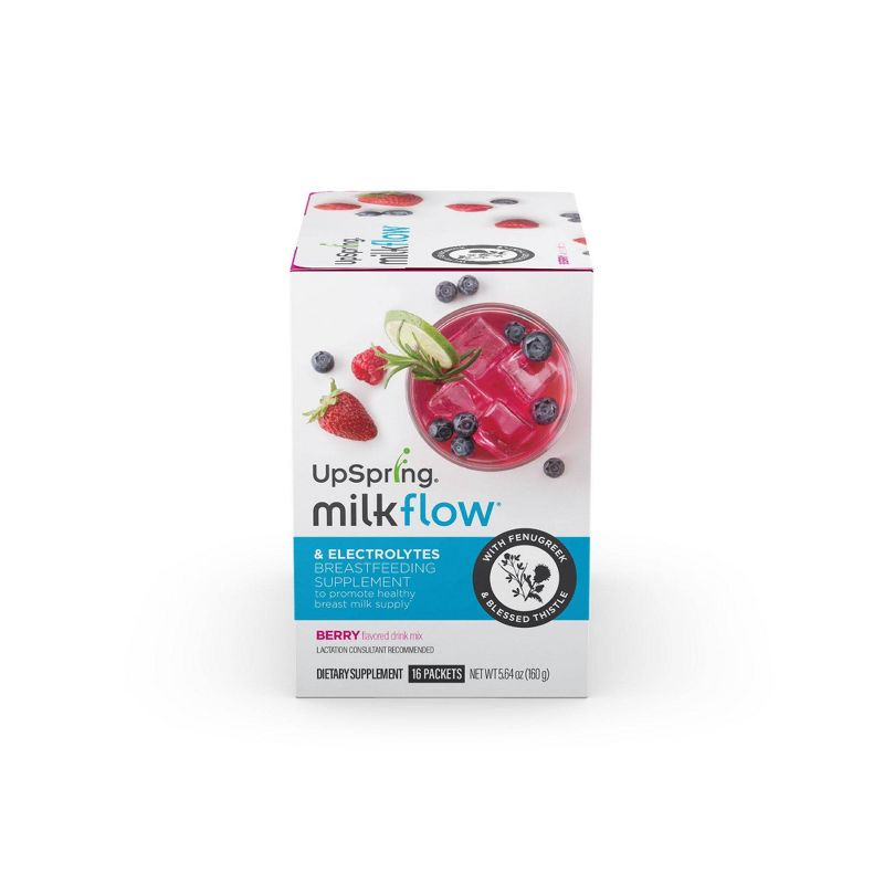 Upspring Milkflow + Electrolytes 16pk Breastfeeding Supplement Drink Mix - Berry