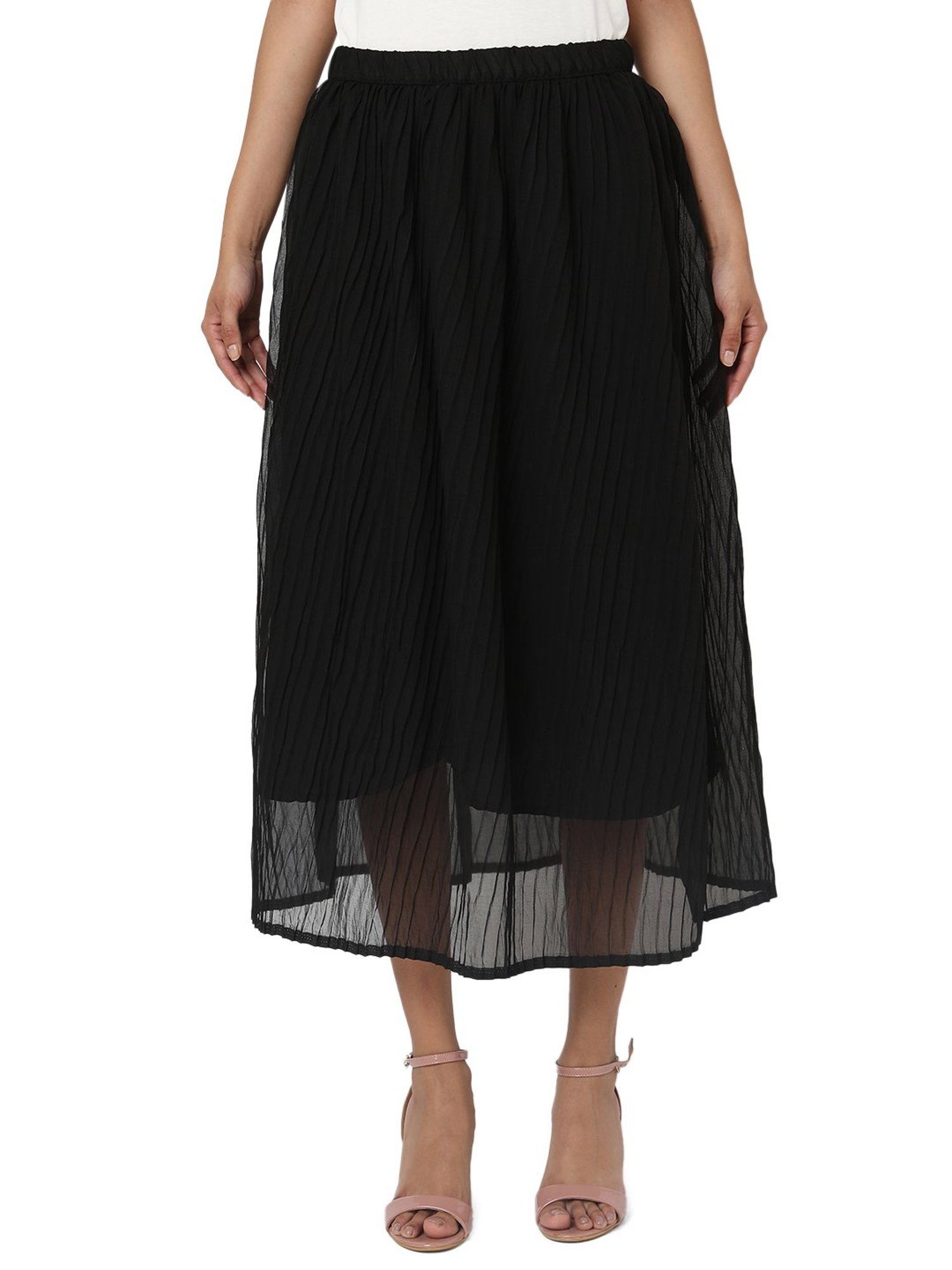 Smarty Pants Black Midi Skirt
