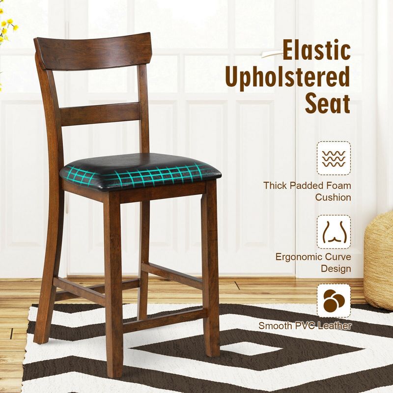 Ladder Barstool Seat Black - Riverstone Furniture Collection