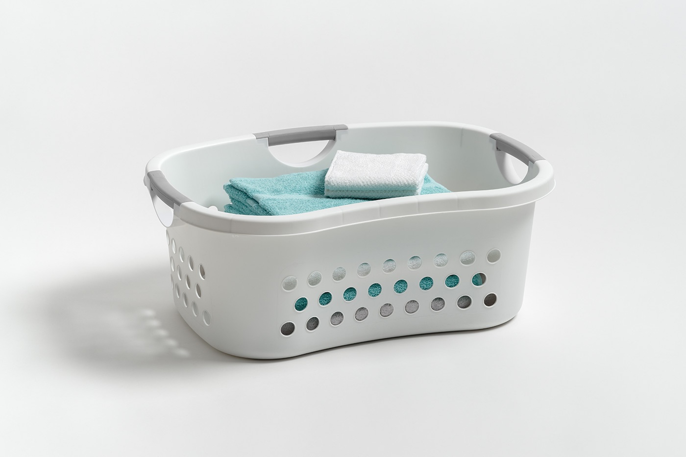 IRIS Comfort Carry Laundry Basket, 3 Pack, White