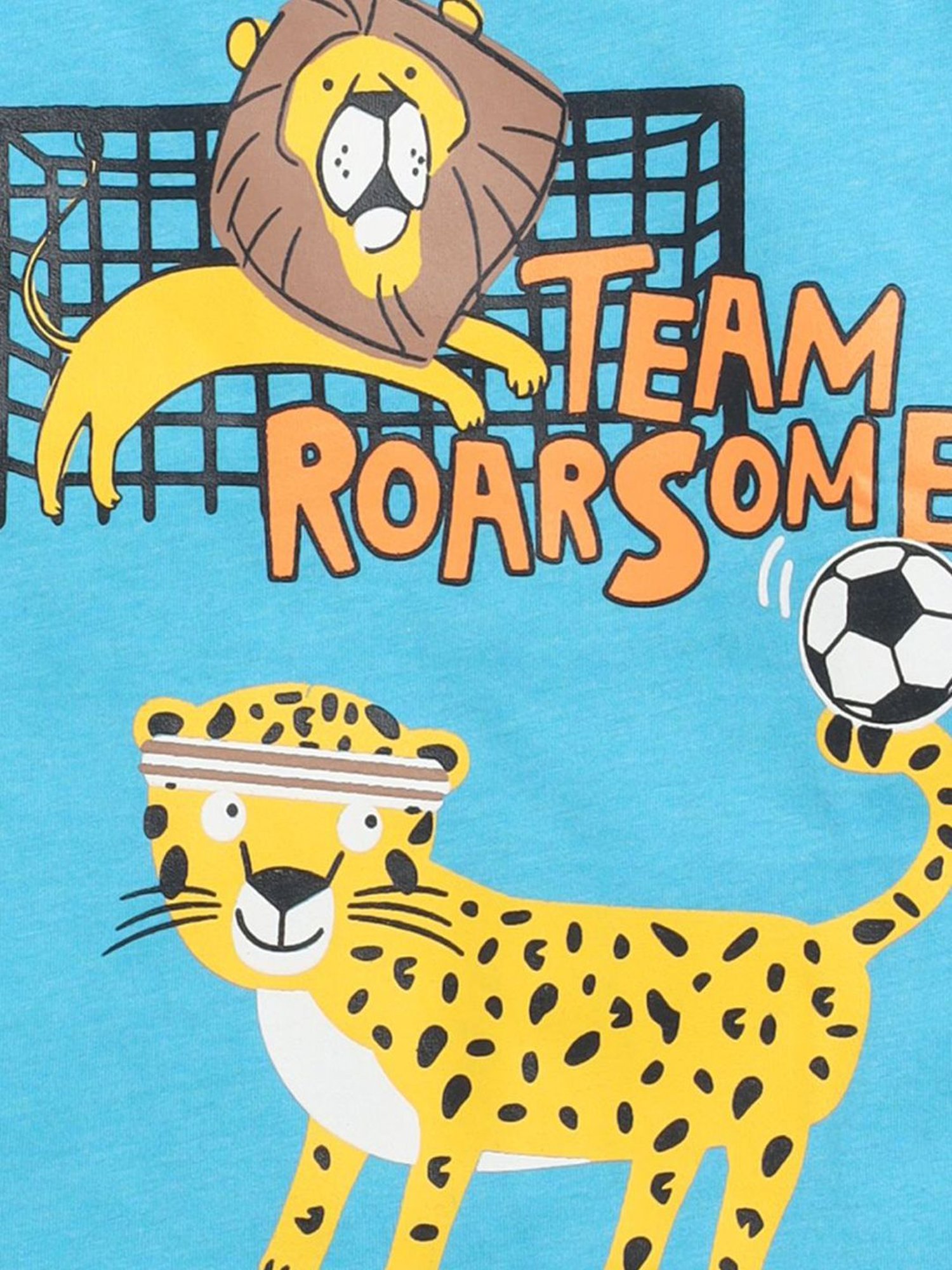 Lazy Shark Kids Turquoise Printed T-Shirt & Shorts