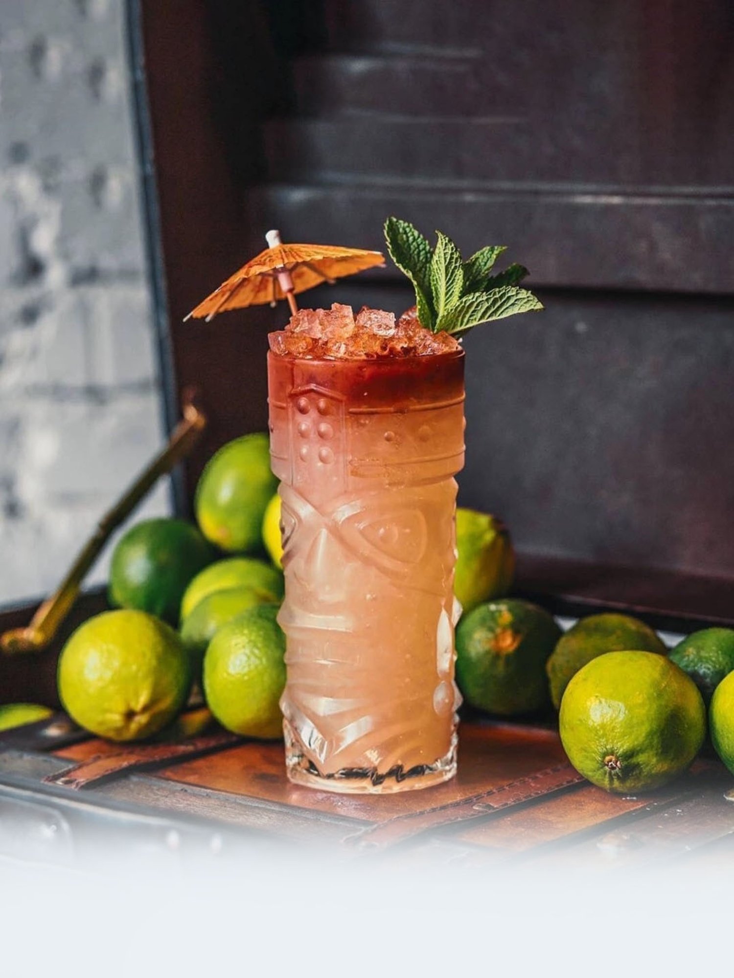 Melbify Tiki Hawaiian Style Transparent Cocktail Glasses 350ml - Set of 6