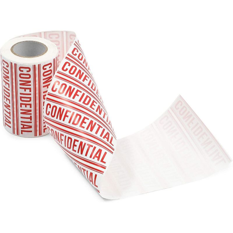 Stockroom Plus 600-Pack Confidential Instruction Labels, Red and White Sticker Roll (1 x 4 in)