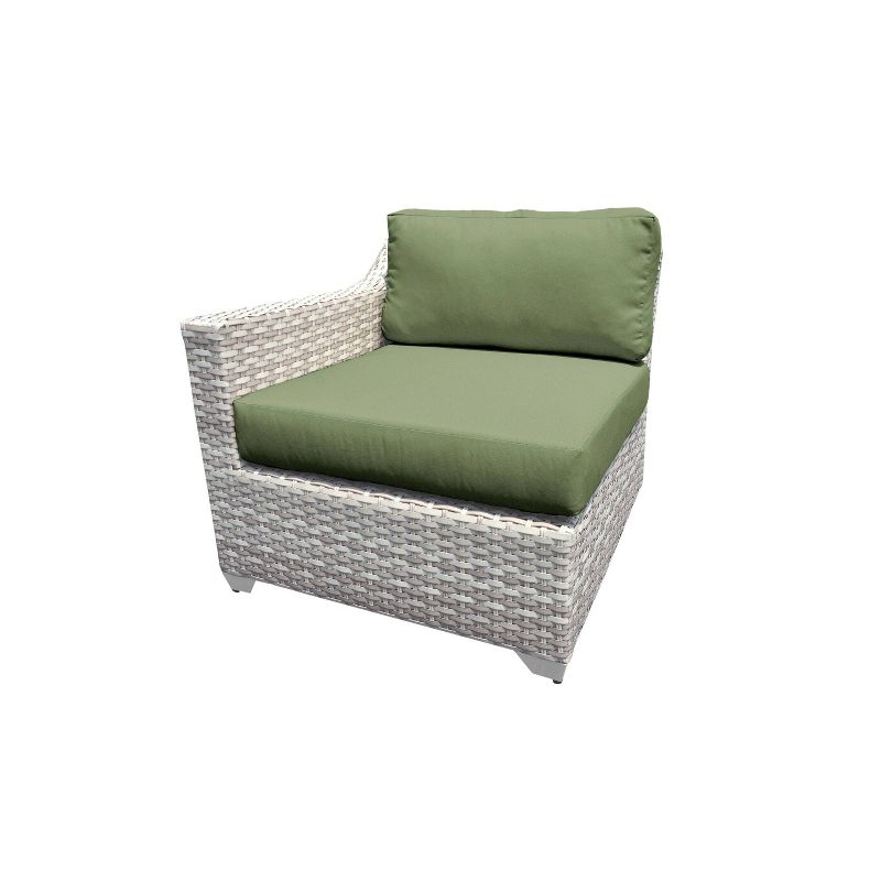 Nolin 7pc Sectional Weathered Brown Frame Sunbrella Spectrum Denim Fabric - La-Z-Boy