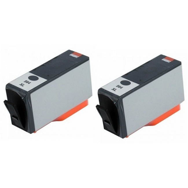 SuppliesMAX Replacement for HP PhotoSmart 7510/7520/B8550/C5300/C6300/D5400/D7500 Black High Yield Inkjet (2/PK-550 Page Yield) (NO. 564XL) (C2P51FN)