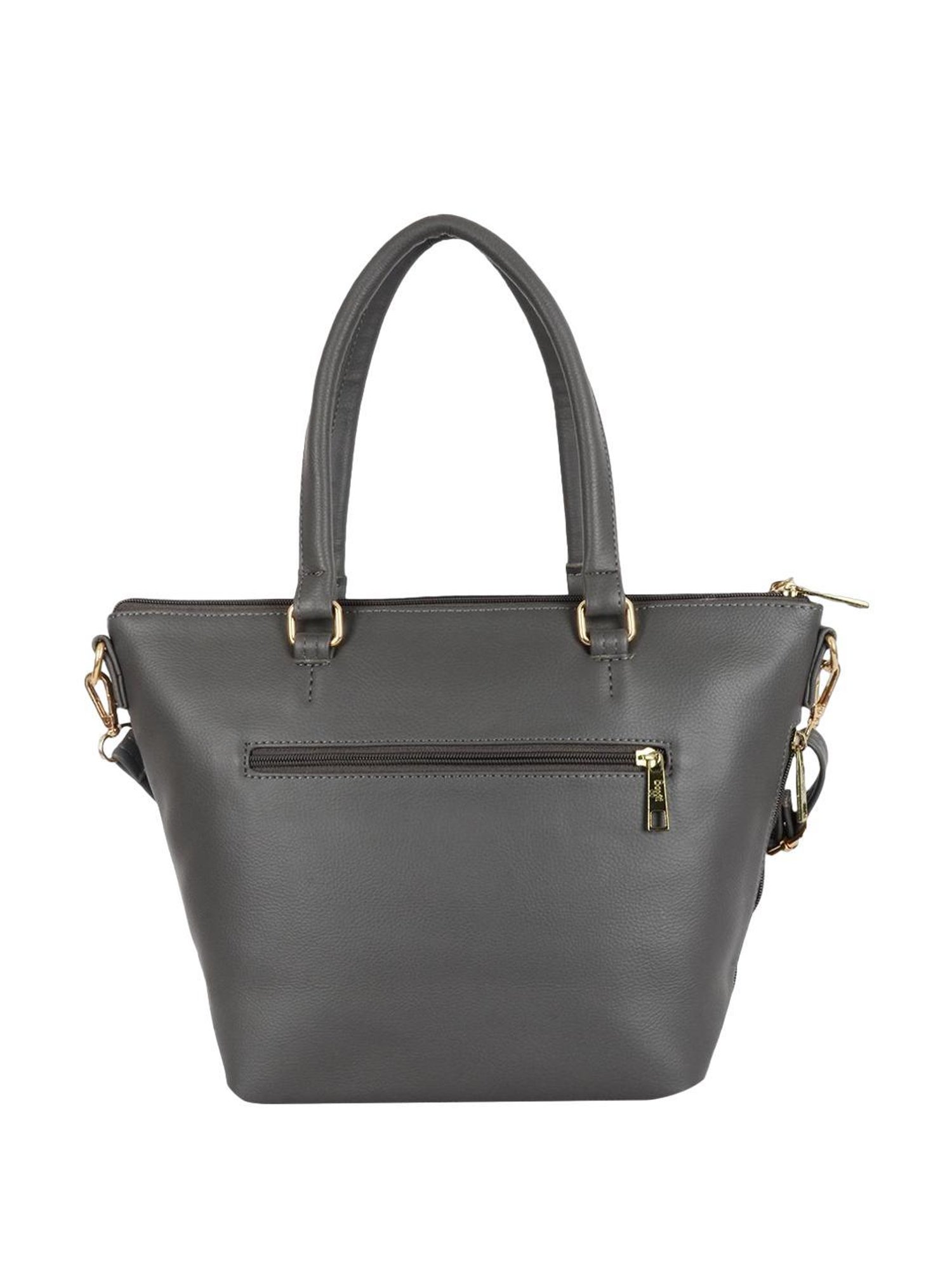 Baggit Btis Ressa Grey PU Textured Handbag