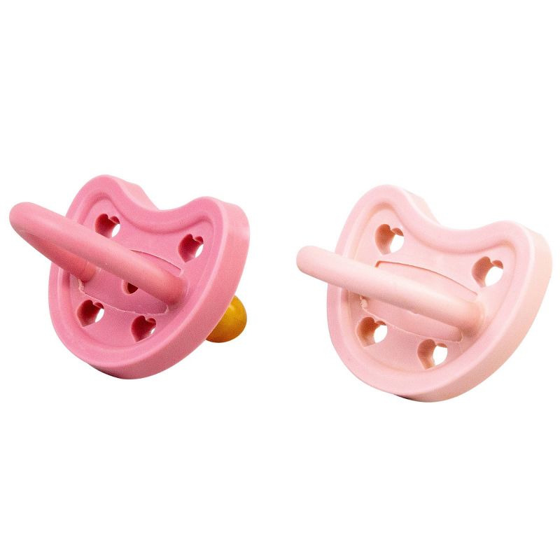 Bebe au Lait Natural 2pk Rubber Pacifier - Pink - 0-3 Months