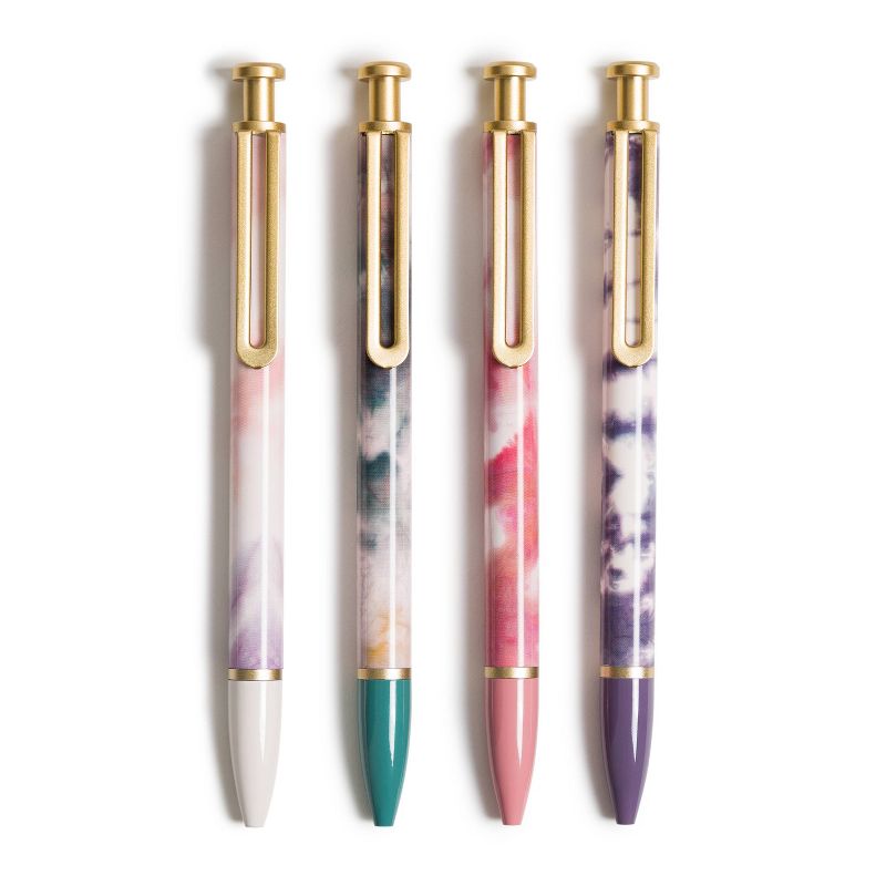 4pk Ballpoint Pens Monterey Soft Die Black Ink - U Brands