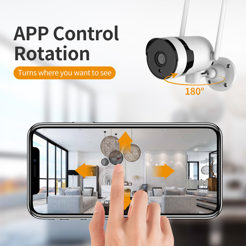3MP 8-CH wireless camera set, intelligent humanoid detection, 13-inch screen integrated NVR, infrared 18 dot matrix lights, wifi PTZ camera monitoring set