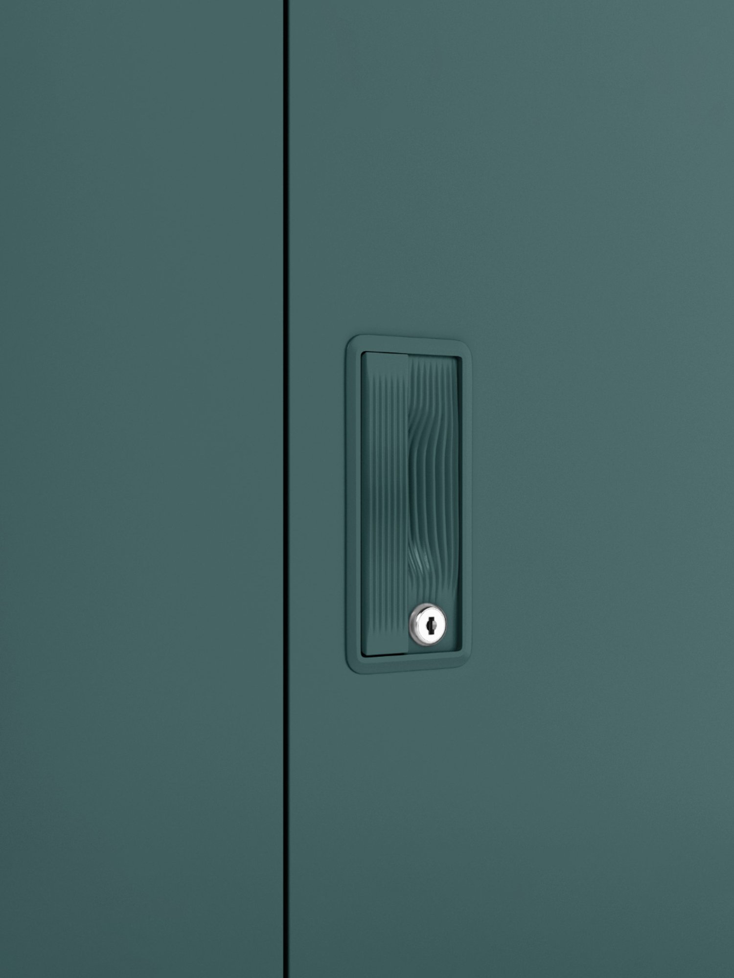 Godrej Interio Slimline 2-Door Steel Almirah, Tex Sea Pine (1-Year Warranty, 1 Locker, 1 Drawer)