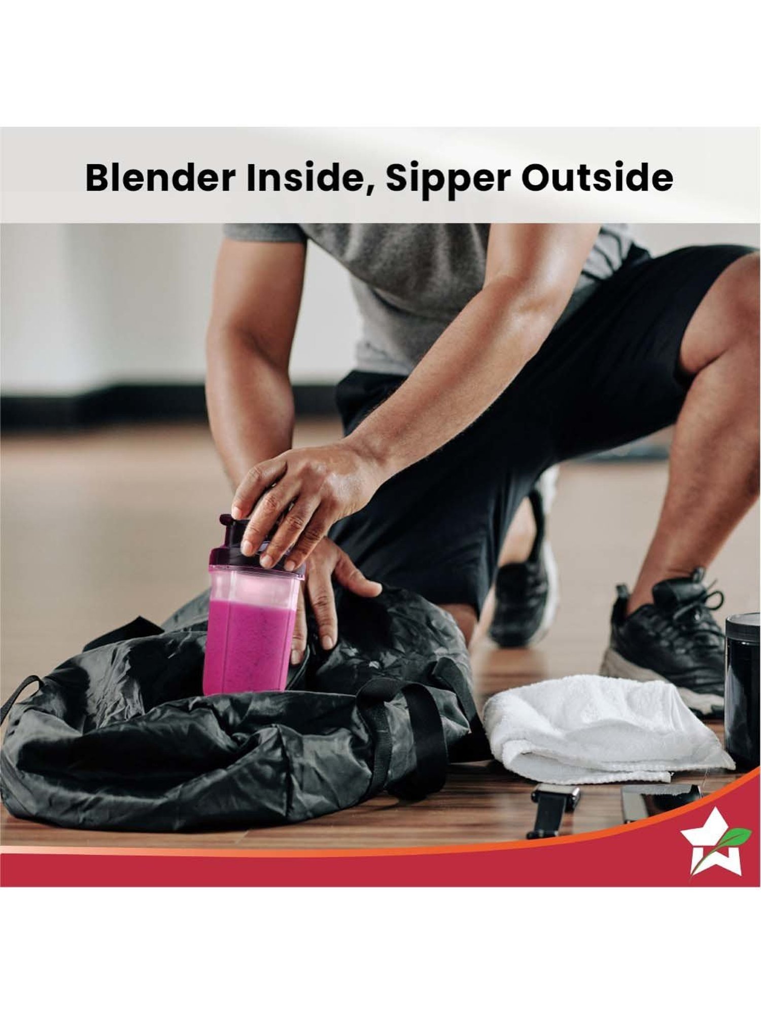 Wonderchef Nutri-blend GO 22000 RPM 400W Copper Motor with 1 Jar 2-Yr Warranty Recipe Book, Pink