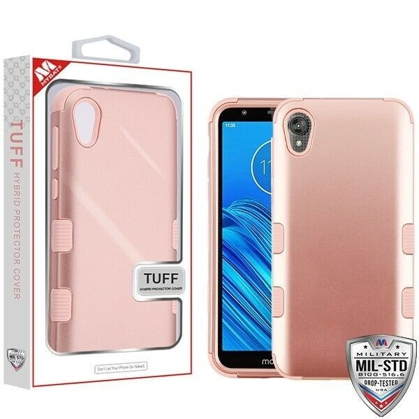 Moto E6 Rose Gold/Rose Gold TUFF Hybrid Phone Case Cover