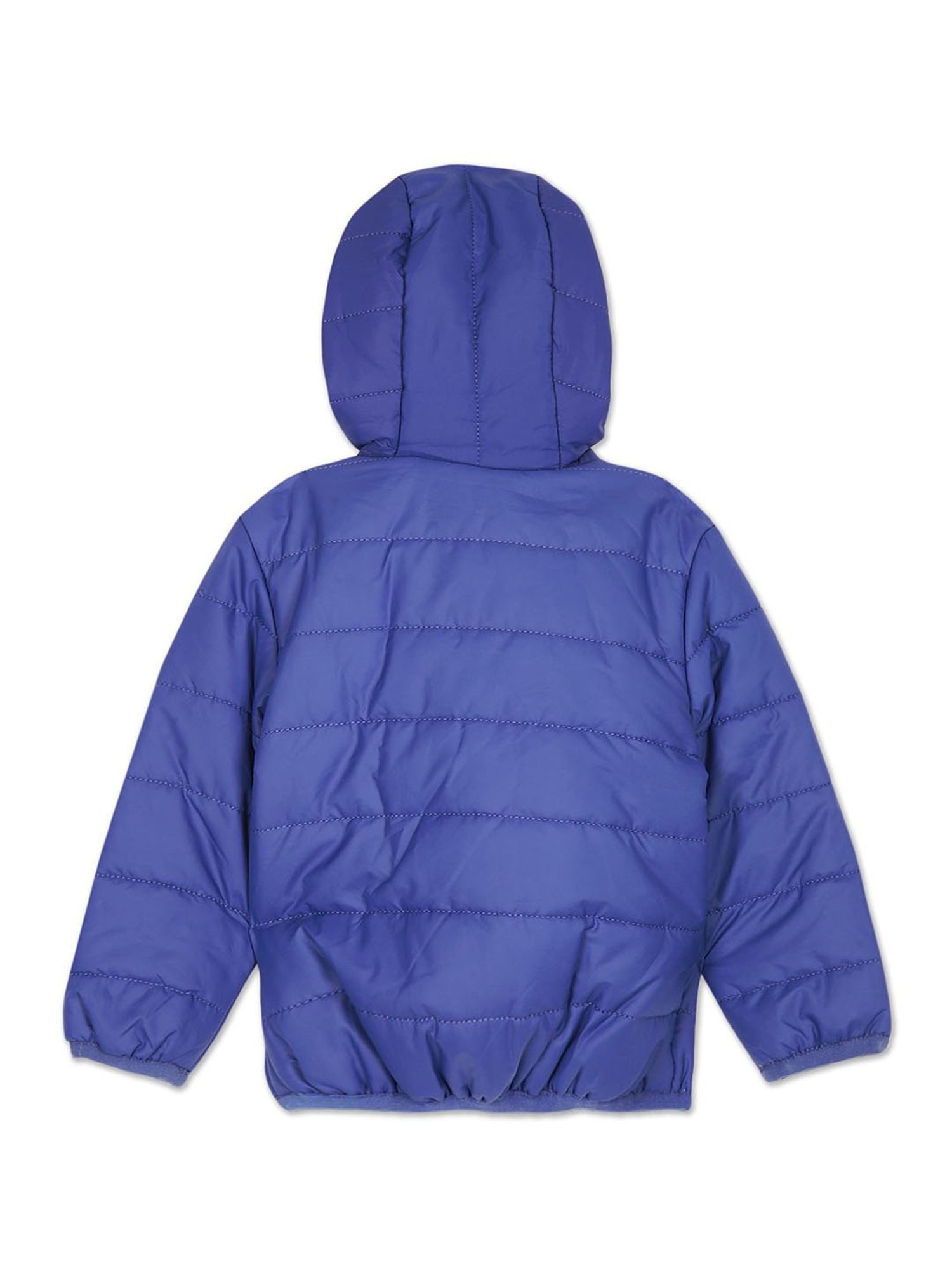U.S. Polo Assn. Kids Blue Quilted Full Sleeves Puffer Jacket