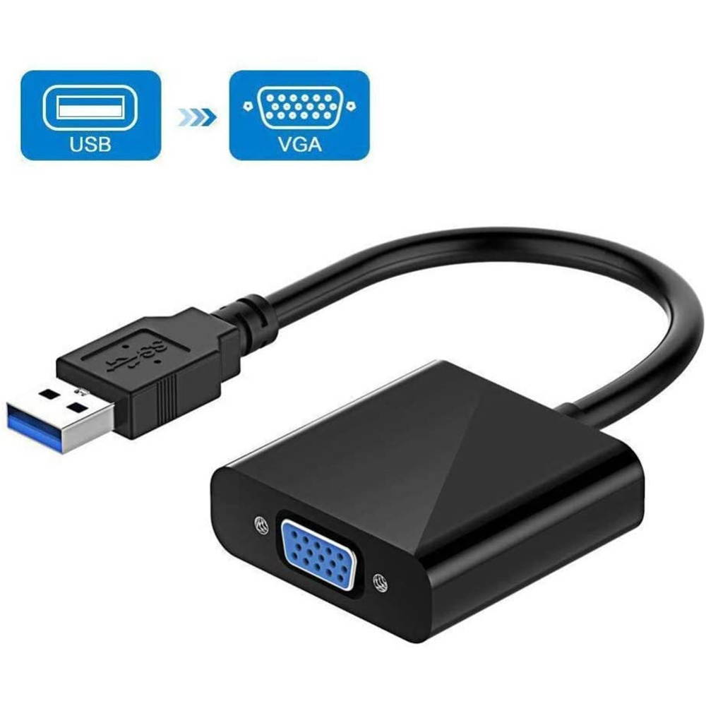 High Speed USB 3.0 to VGA Adapter Converter,Display Port to vga,Support Max Resolution 1080p for Windows 7/8/8.1/10 Desktop Laptop PC Monitor Projector HDTV etc.