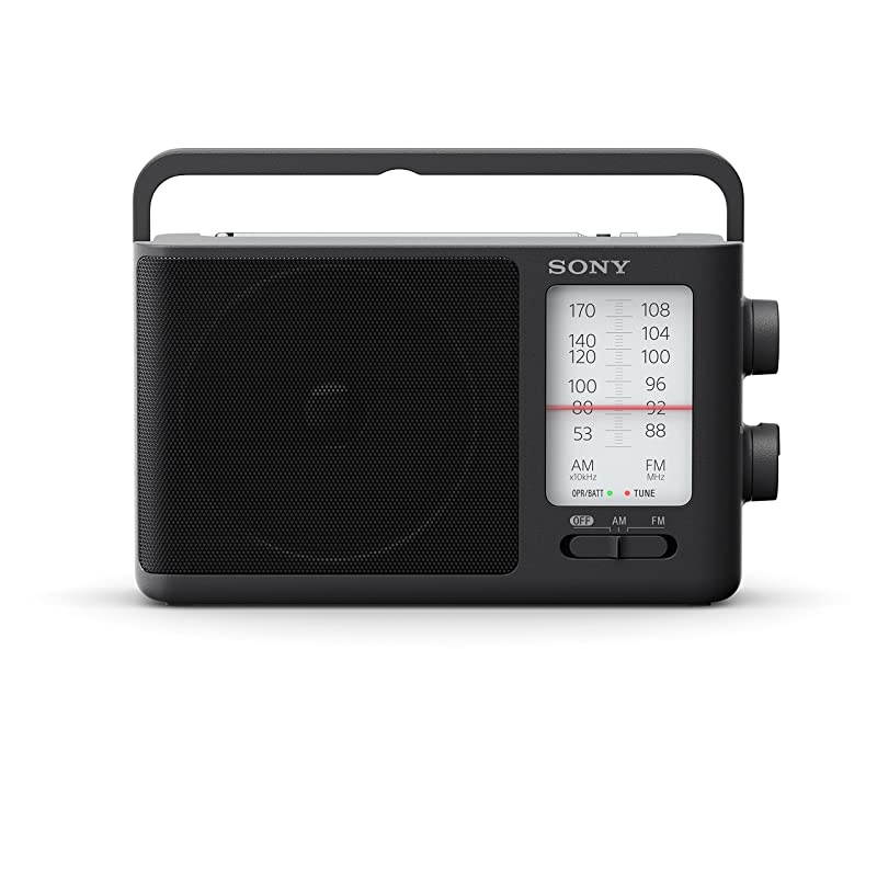 ICF-506 Analog Tuning Portable FM/AM Radio, Black, 2.14 lb