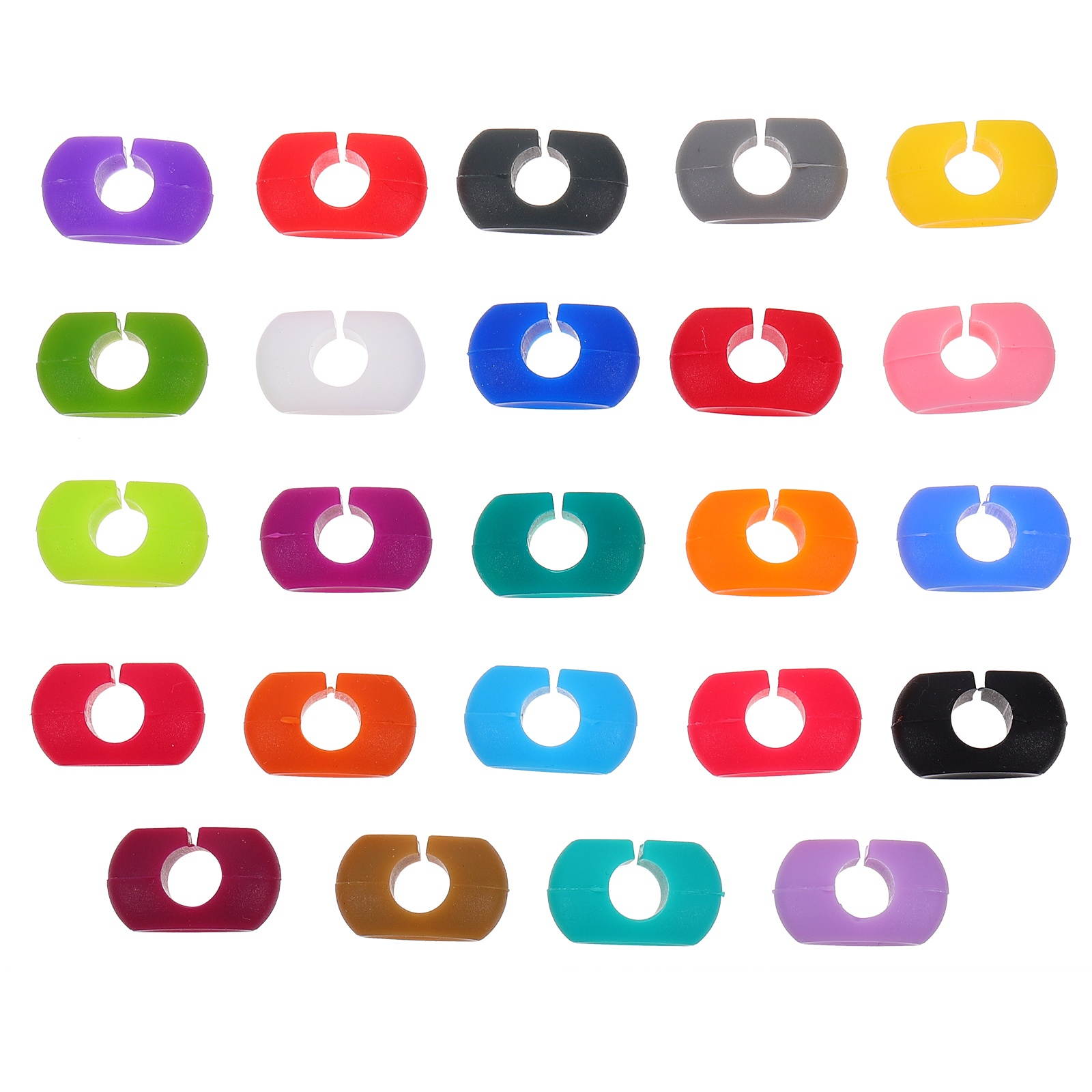 24 Pcs 1 Set Silicone Tag Clips Nonslip Wine Glass Charms Reusable Label Clips