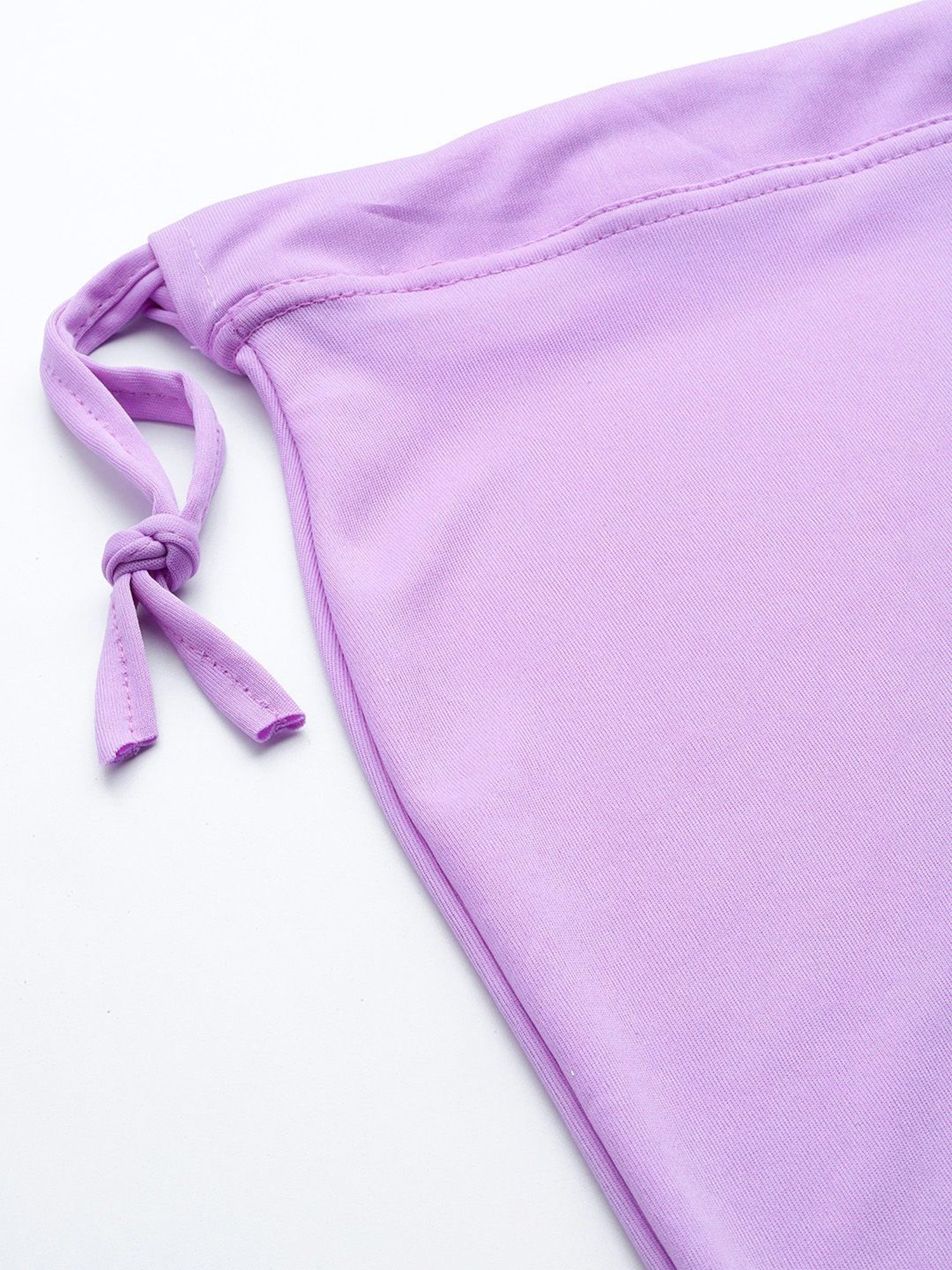 Ms.Lingies Purple Plain Saree Shapewear