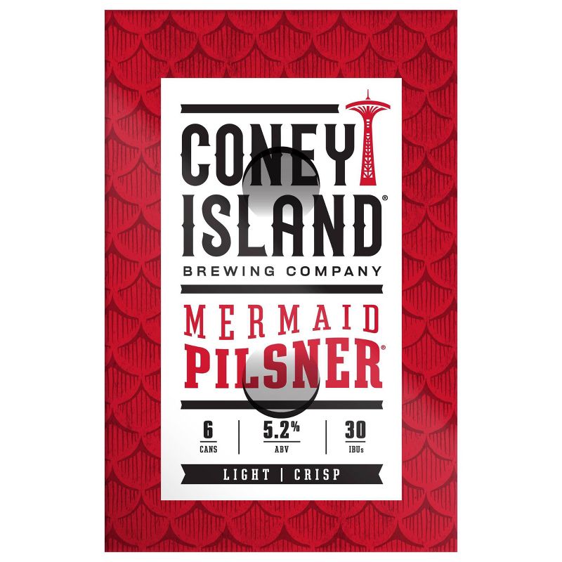 Coney Island Mermaid Pilsner Beer - 6pk/12 fl oz Cans