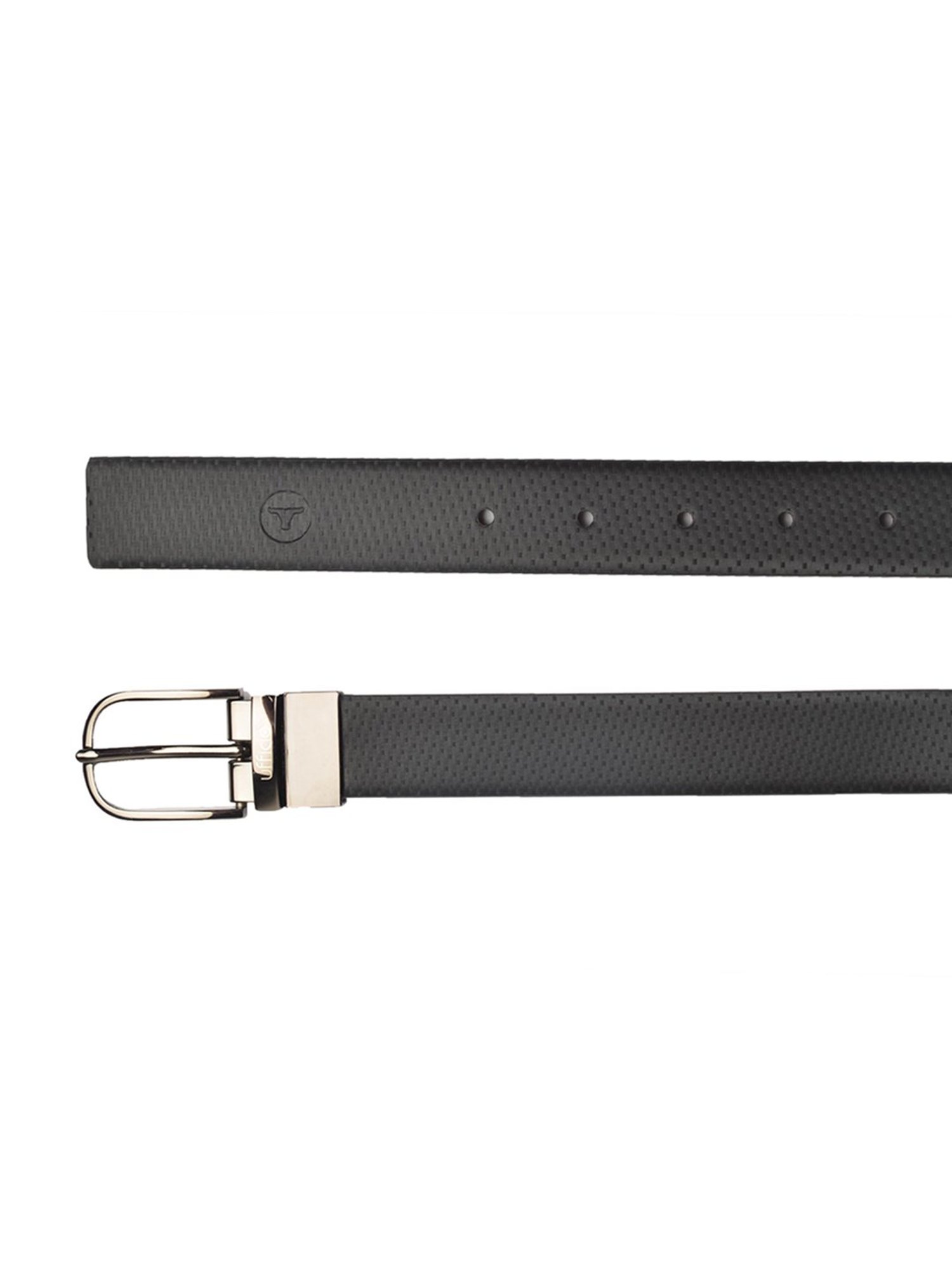 BULCHEE Black & Brown Leather Reversible Formal Belt for Men