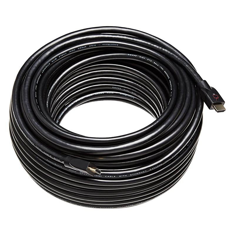 Basics High-Speed CL3-Rated HDMI Cable with RedMere - 100 Feet