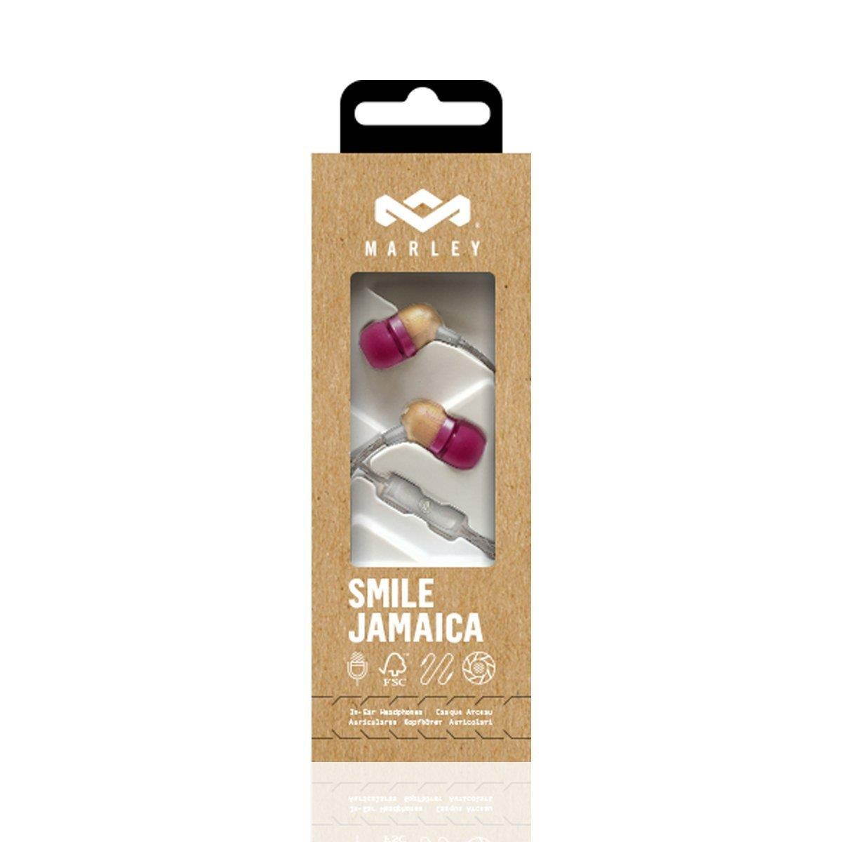 House Of Marley Smile Jamaica In-Ear Wired Headphones with Mic, Midnight, EM-JE041-MI