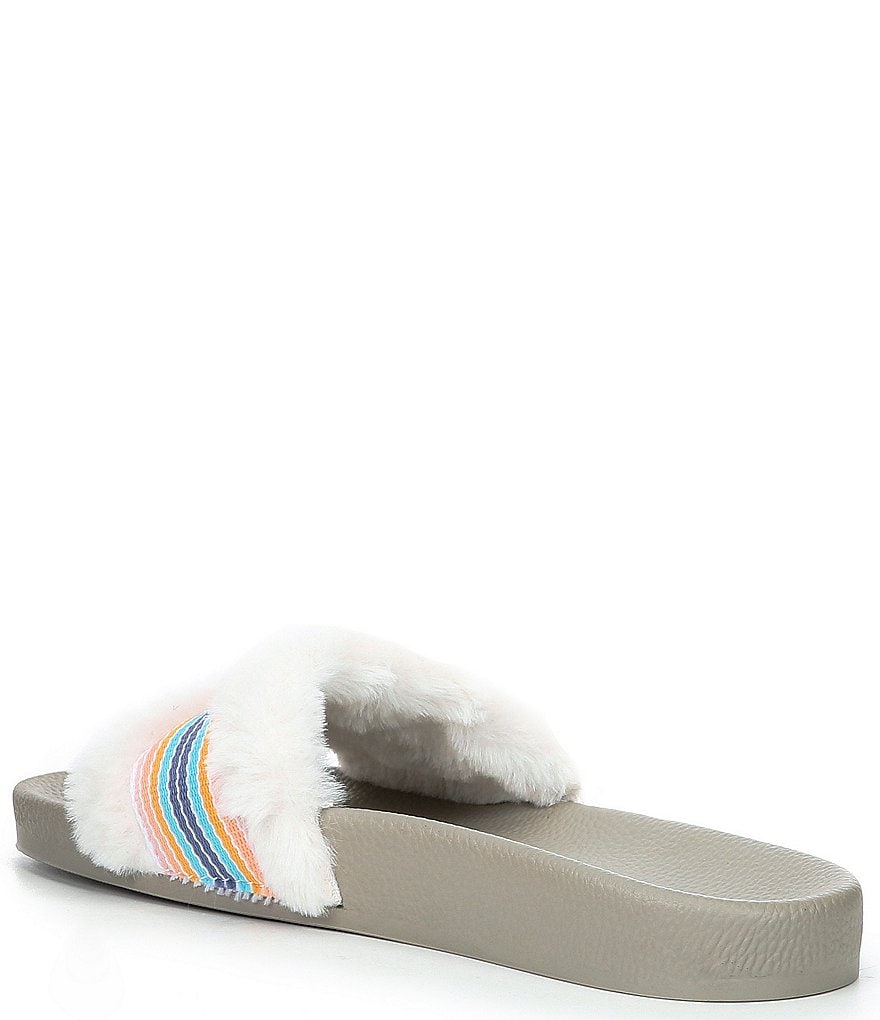 PJ Salvage Faux Fur Fuzzy Feet Slippers