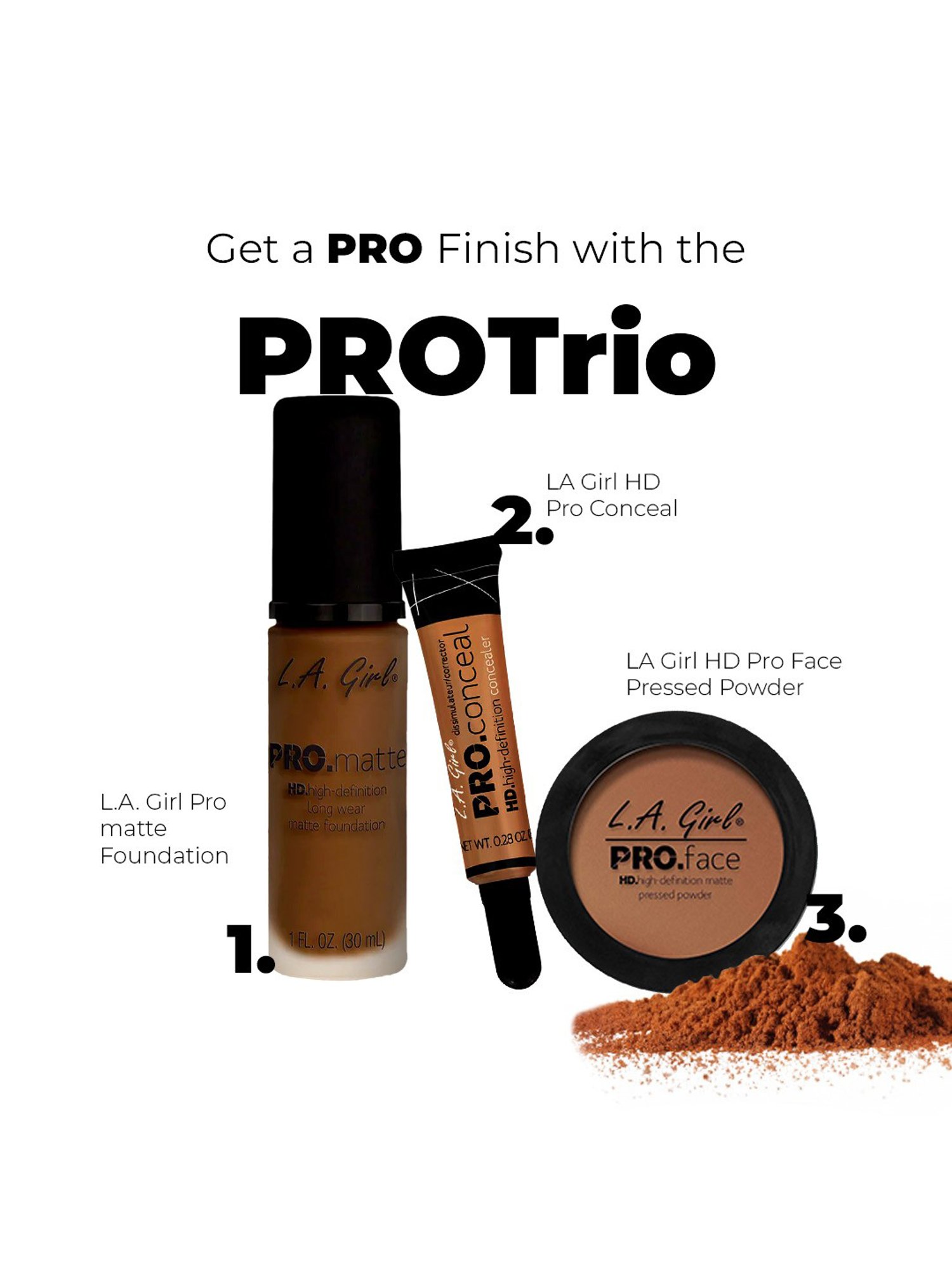 L.A. Girl PRO.Matte Foundation Caramel - 30 ml
