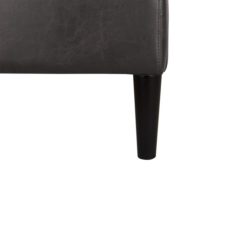 Queen Complete Bed Faux Leather Brown - HomePop