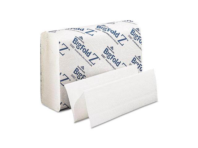 Georgia Pacific 20887 Big Fold Z Paper Towels, 10-1/5 x 10-4/5, White, 220/Pack, 10/Carton