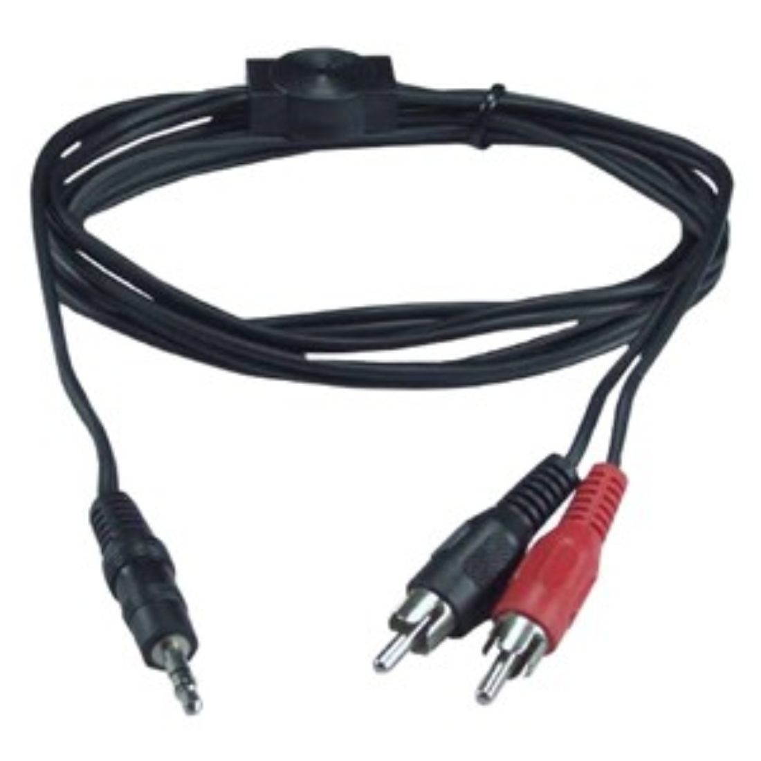 QVS CC399-06 6 ft., 3.5 mm. Mini-Stereo Male to Dual-RCA Male Speaker Cable