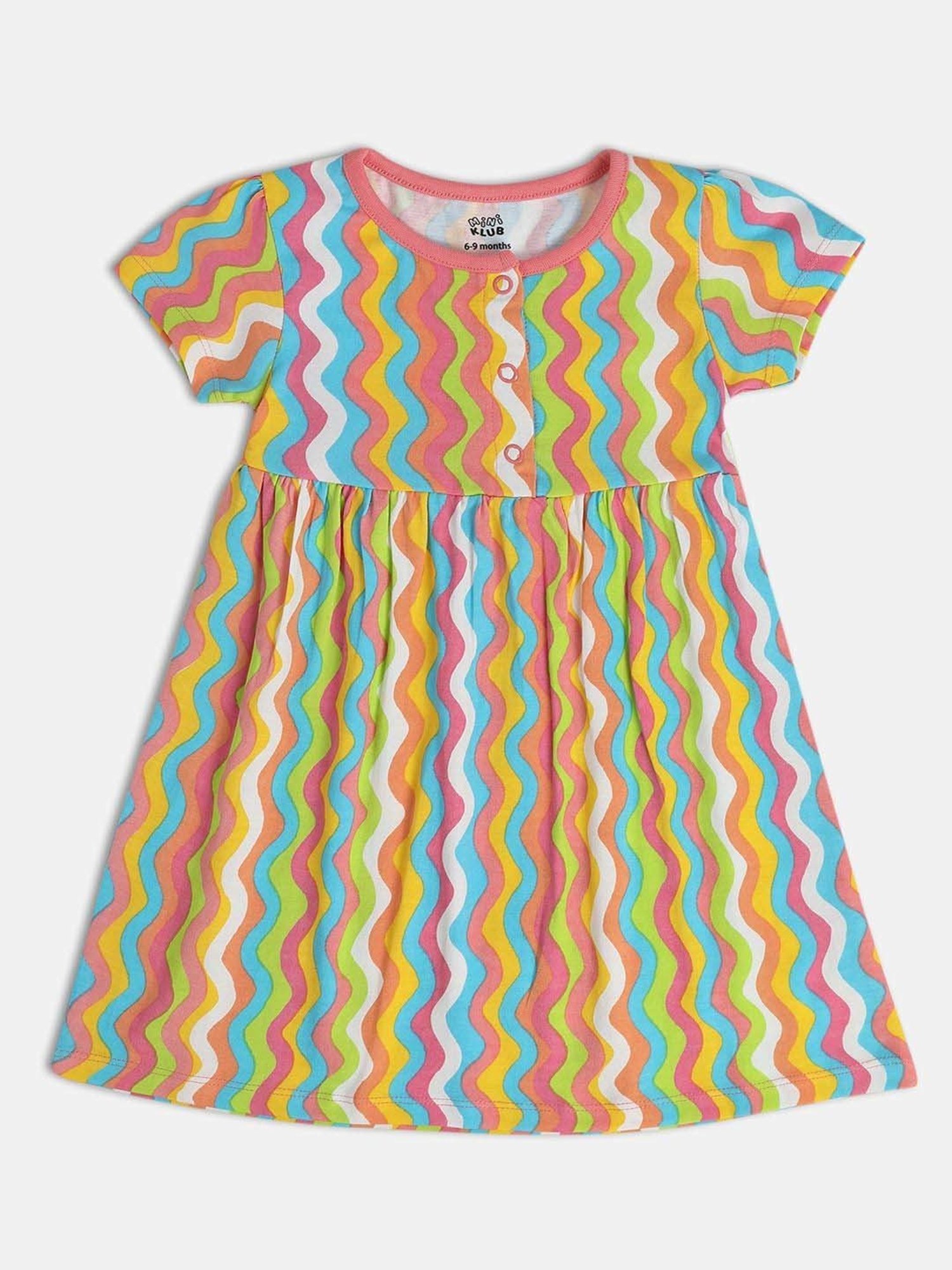 MINIKLUB Kids Multicolor Printed Dress (Pack of 2)