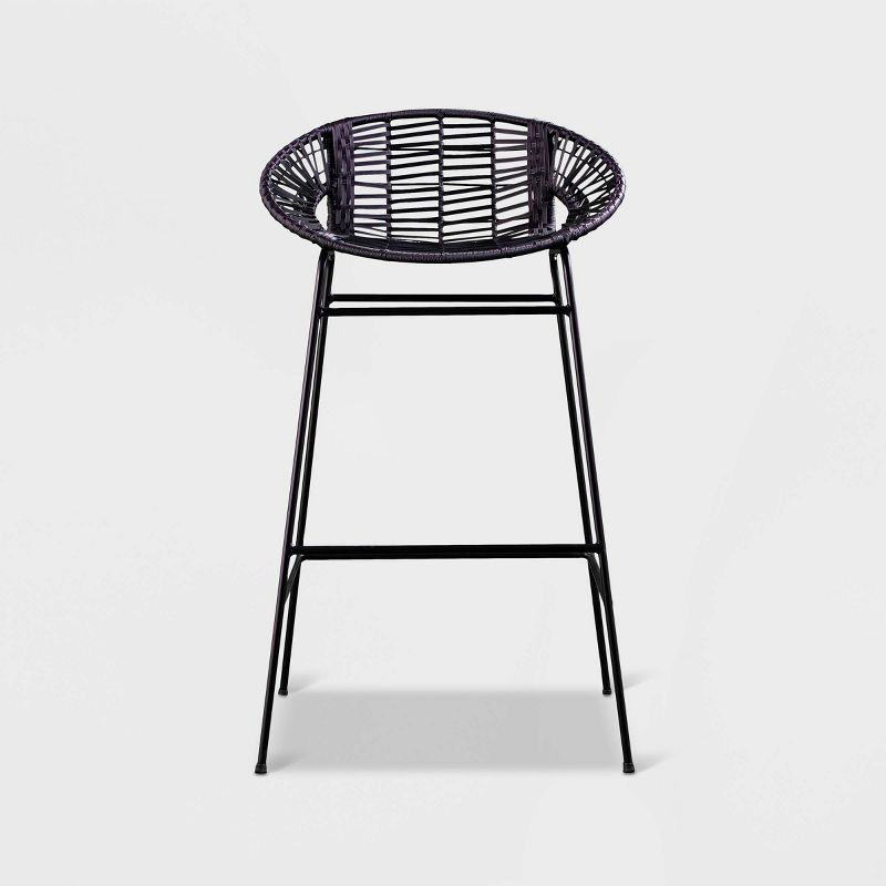 Chartish 2pk All-Weather Patio Stools - Black - Aiden Lane