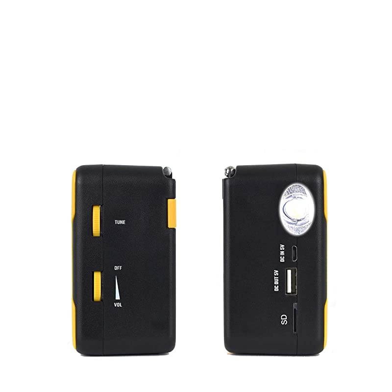 Voyager Scout Emergency Radio KA400 AMFM NOAA Weather Alert 5Way Powered Solar Crank Radio Receiver with Bluetooth MP3 Player LED Flashlight and USB Mobile Phone Charger