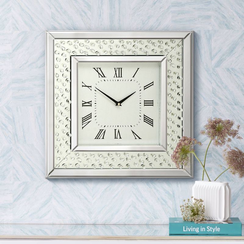River Parks Studio Cielo Mirrored 20" Square Wall Clock