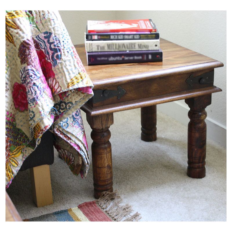 Handcrafted Thakat Rustic Side Table Natural - Timbergirl