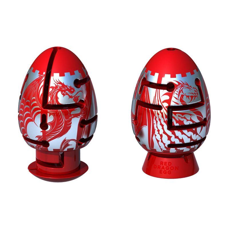 Smart Egg 2-Layer Labyrinth Puzzle - Red Dragon: Difficult Brainteaser