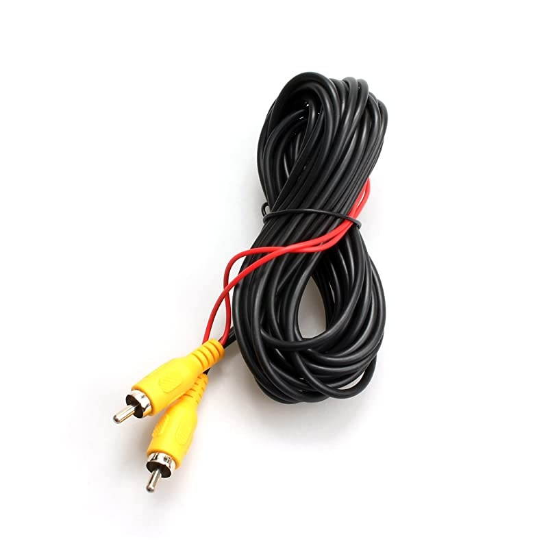 RCA Video Cable CAZBC13 CAR Reverse Rear View Parking Camera Video Extension Cable with Detection Wire 6 Meters