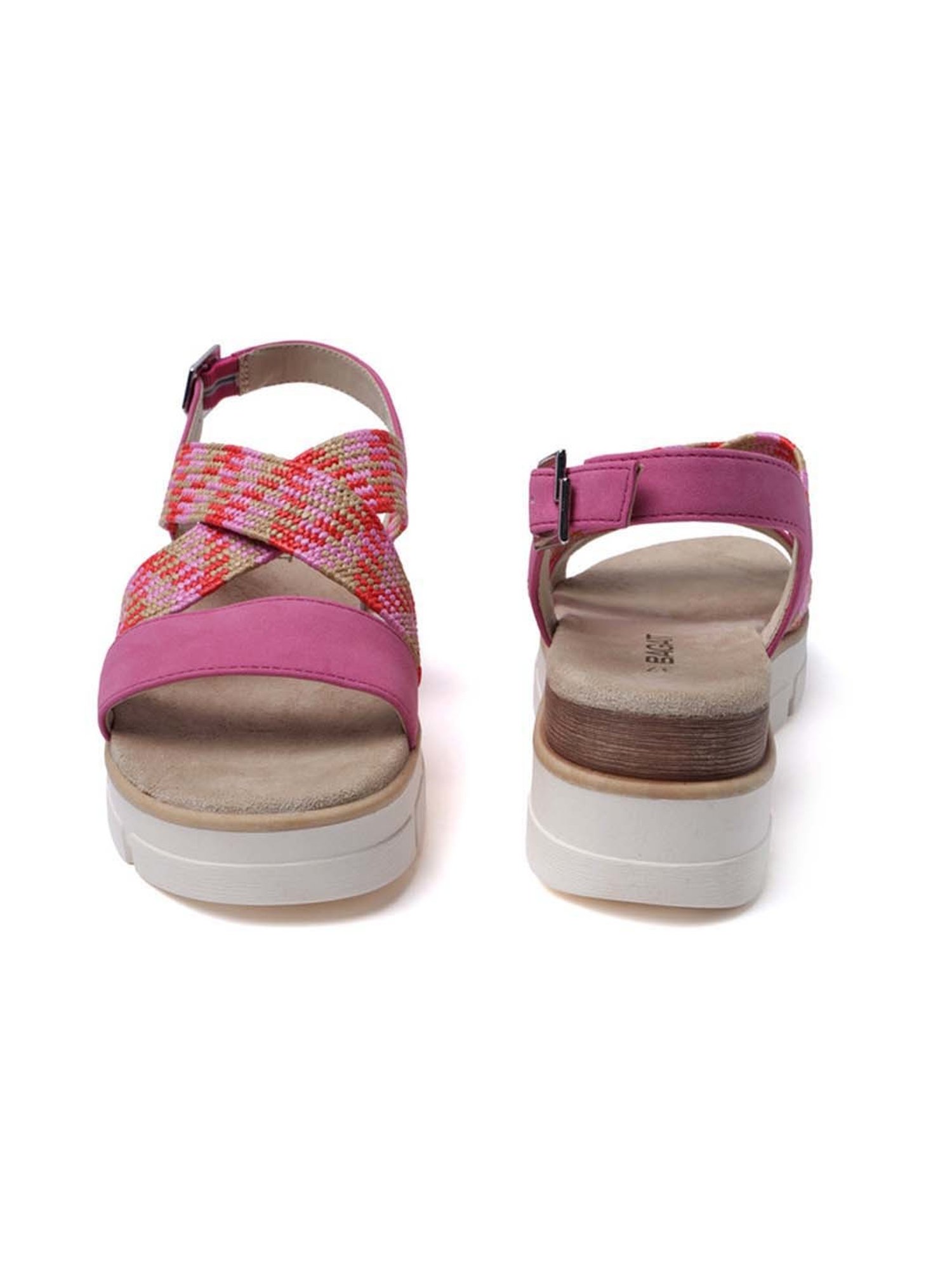 BAGATT Women's Mariella Pink Back Strap Wedges