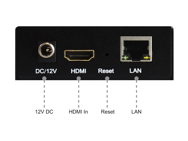 J-Tech Digital H.264 1080p@60Hz Encoder Supports RTSP, RTP, RTMPS, RTMP, HTTP, UDP Protocol and ONVIF for IPTV, Live Broadcast Supports YouTube, Facebook, Twitch [JTECH-ENCH4]