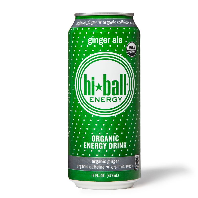 Hi-Ball Energy Organic Ginger Ale Energy Drink 16oz