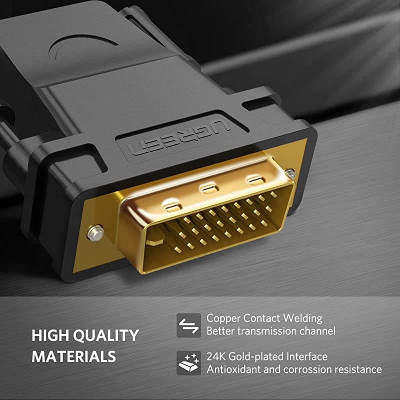 DVI to HDMI Adapter DVID 24+1Male to HDMI Female High Speed Adapter Converter Gold Plated Support 1080P for HDTV Plasma DVD Projector Computer