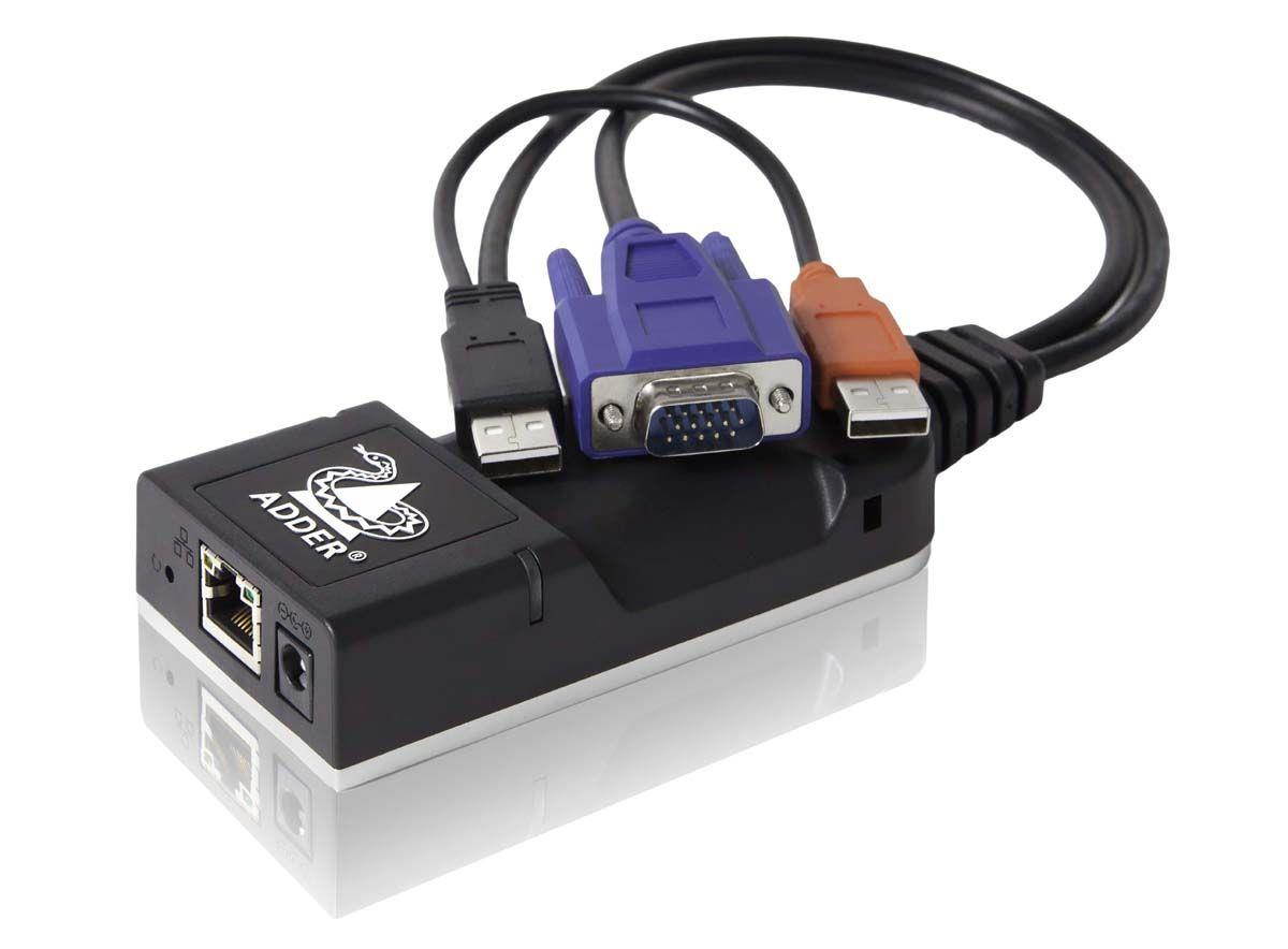 Adder ALIF100T-VGA Zero U form factor IP-based VGA/KVM Extender (Transmitter) with USB