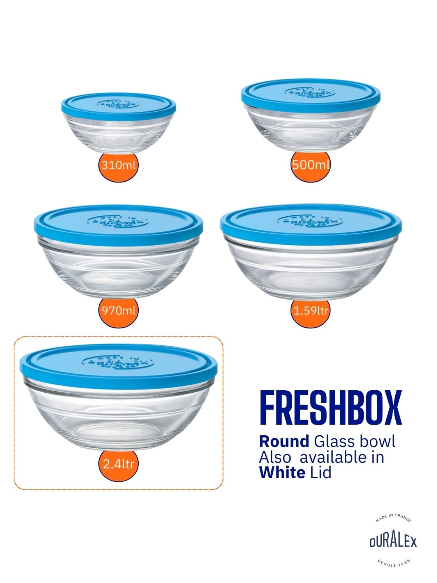 @home Nilkamal Black Polypropylene Snack Bowl With Lid (0.46 L)