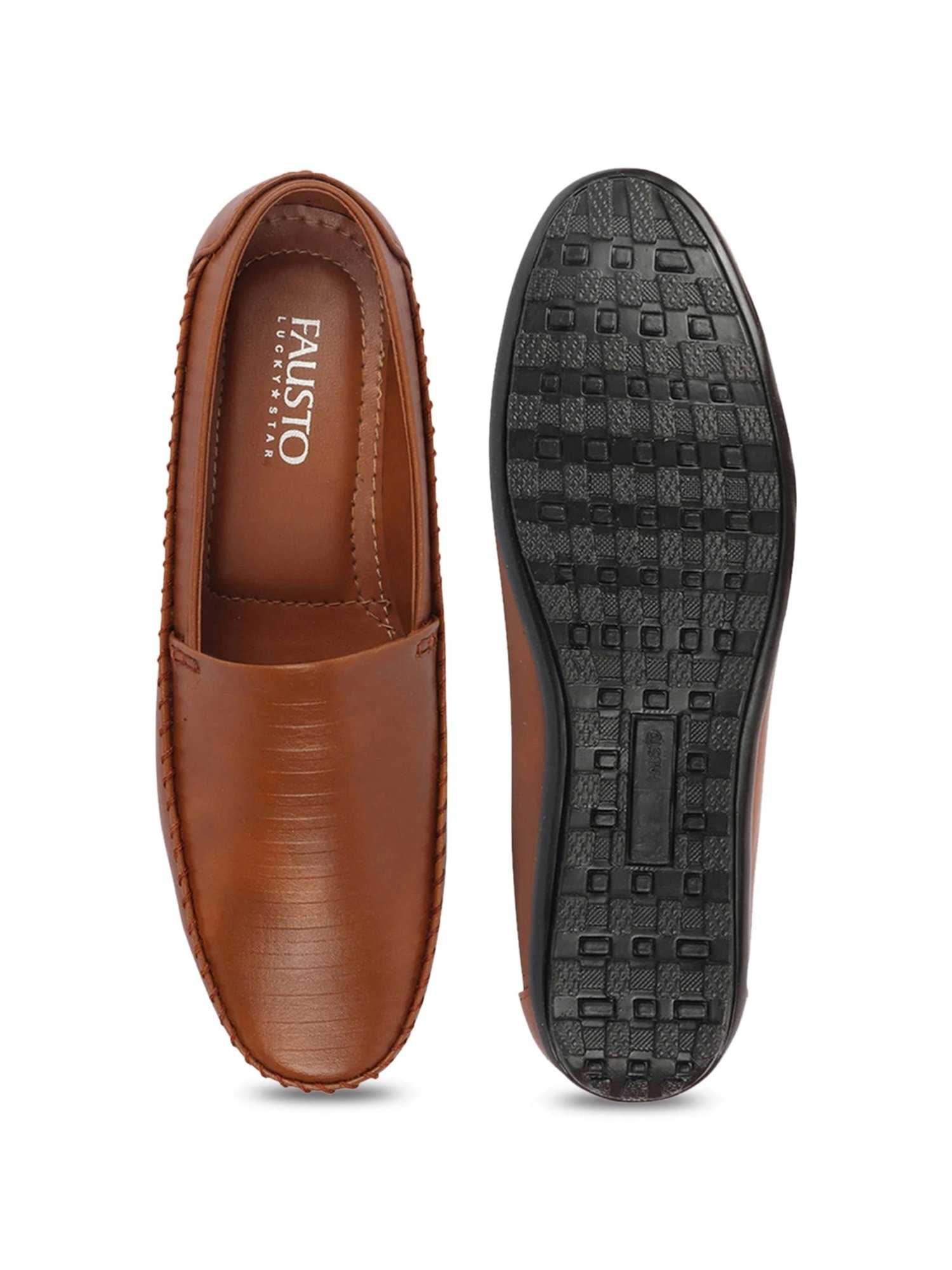 Fausto Men's Tan Casual Loafers