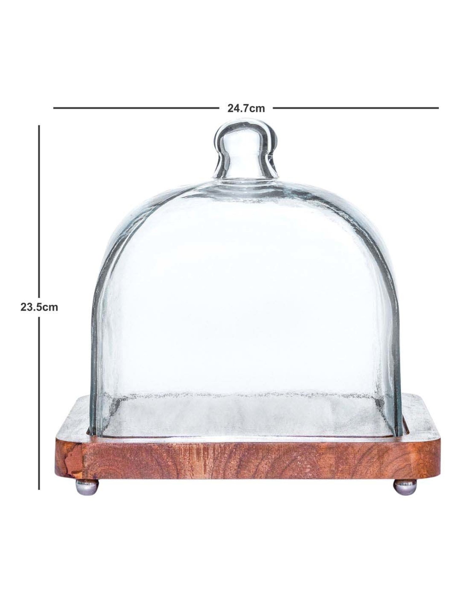 Goodhomes Transparent Glass Butter Dishes With Lid