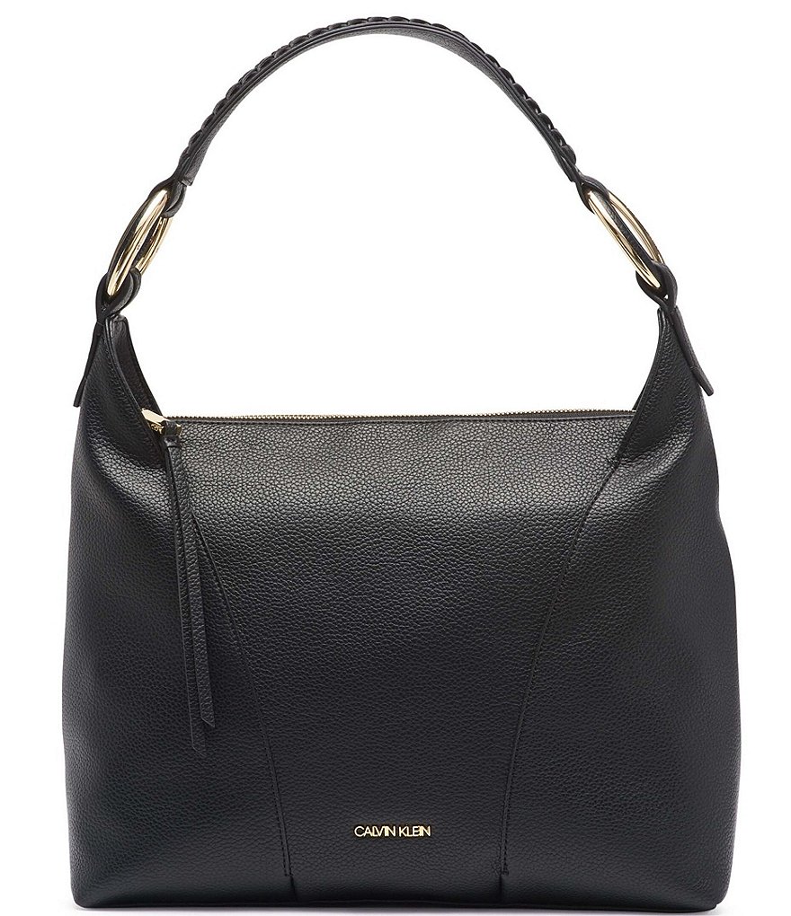 Calvin Klein Ivy Linen Python Hobo Bag