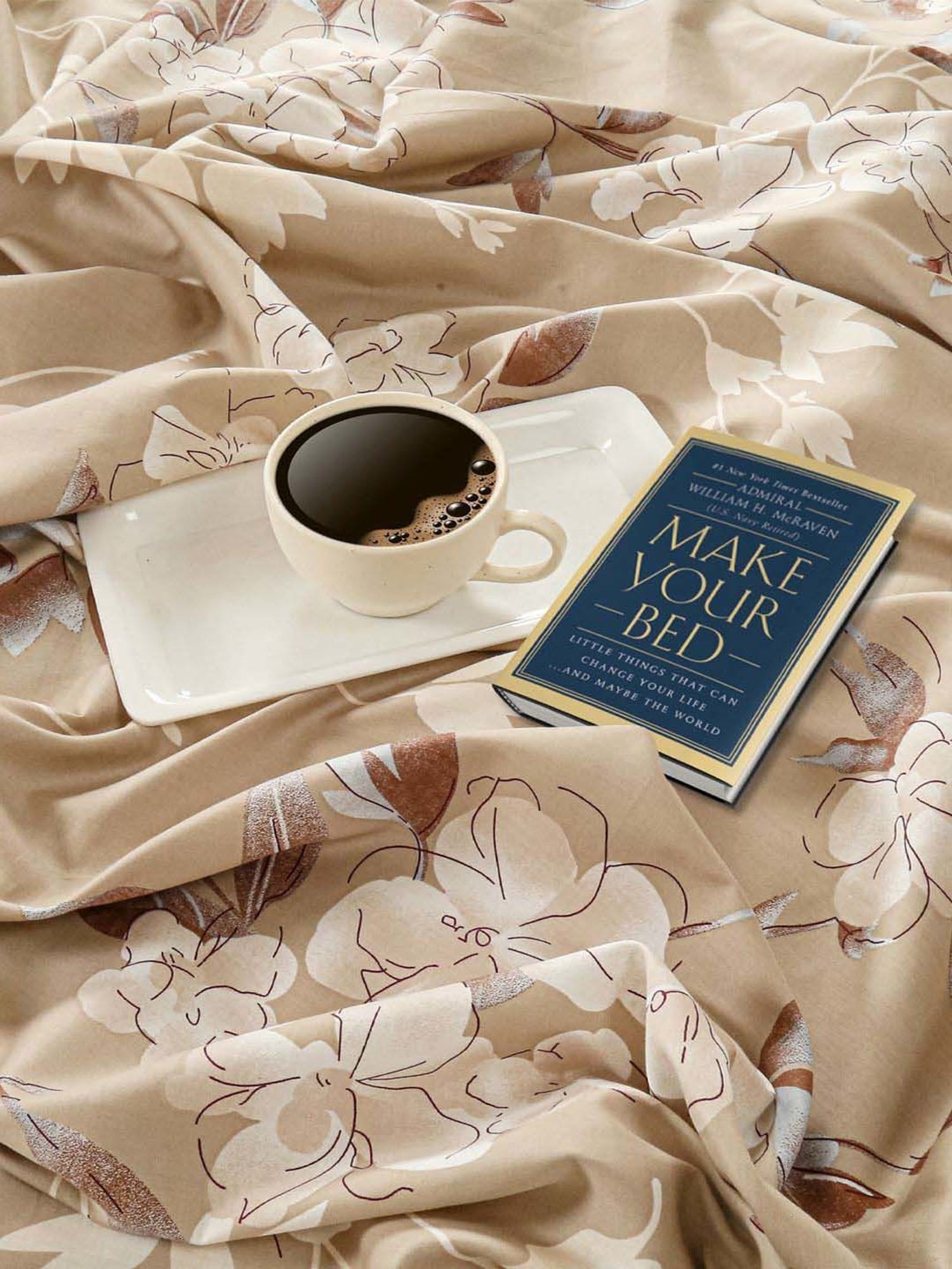 Swayam Brown Cotton 300 TC Double Size Bedsheet With Pillow Covers