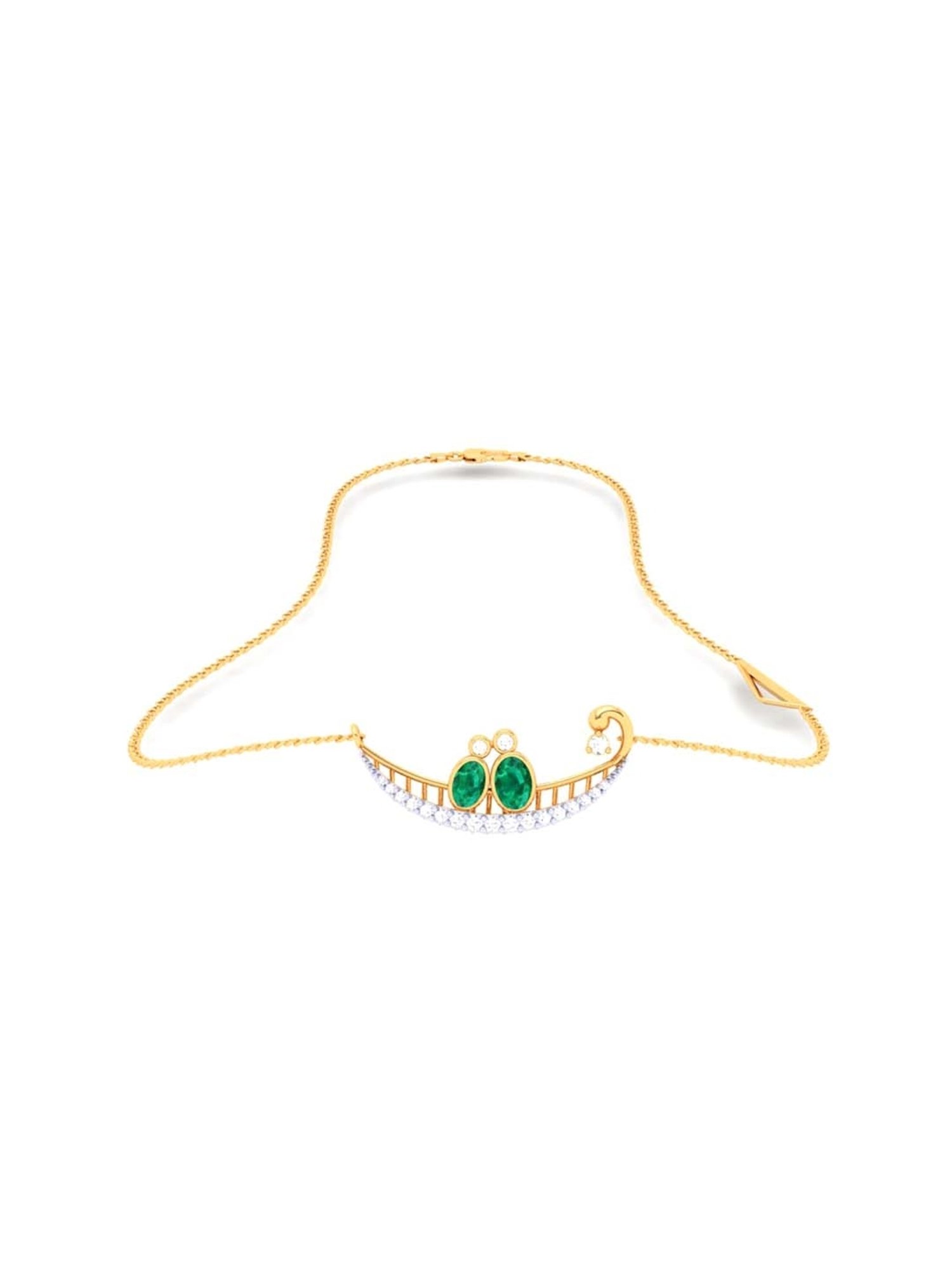 Mia by Tanishq 14 Karat Yellow Gold Two to Tango Diamond Necklace