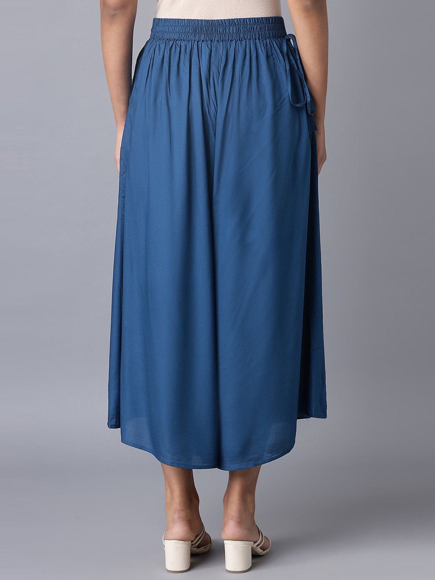 Elleven Blue Plain Palazzos