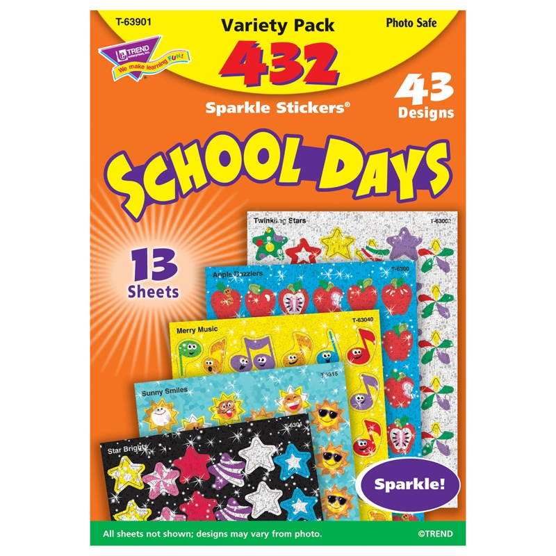 Trend School Days Variety Pack Sparkle Sticker 1 EA
